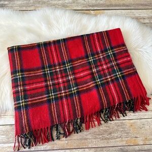 New Highland Home Industries All Wool Woven Scotland Royal Stewart Blanket Throw